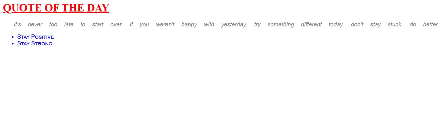 Apply Properties related to text using CSS